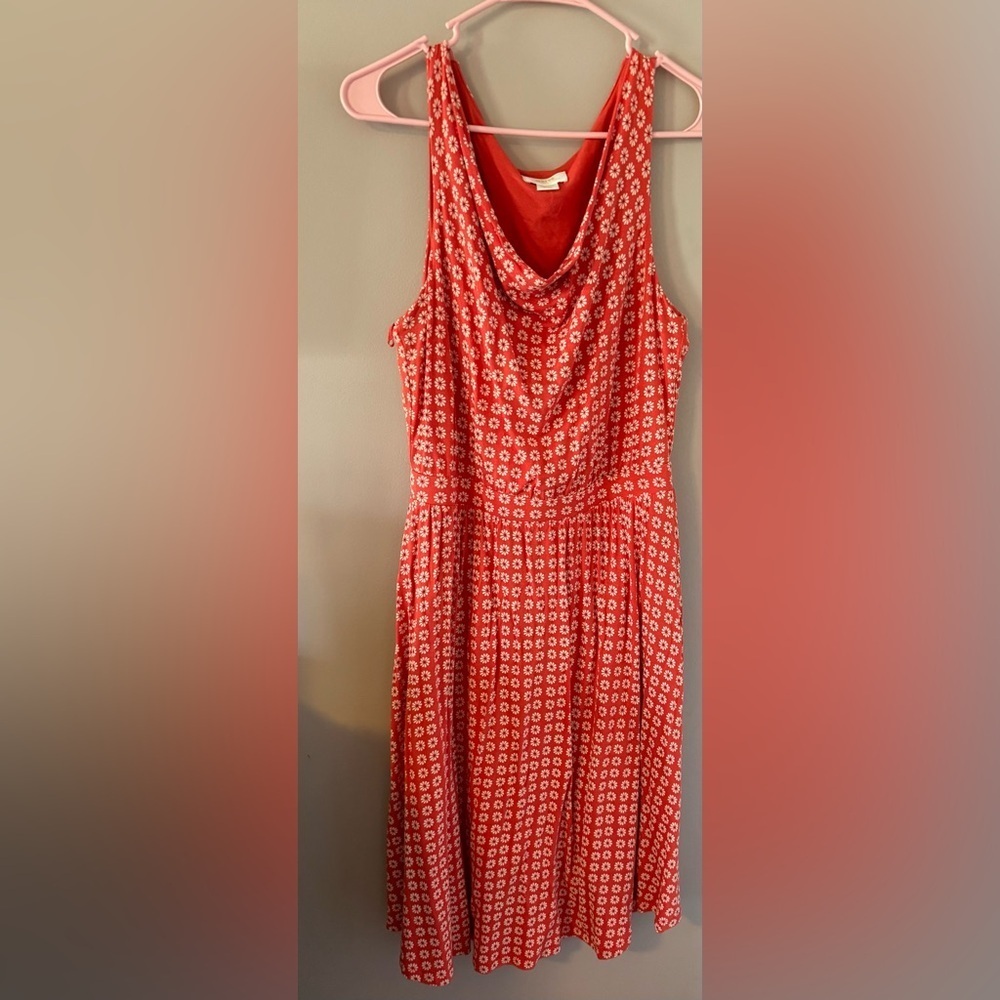 Anthropologie Maeve Brianne cowl neck dress floral print medium - Picture 5 of 6